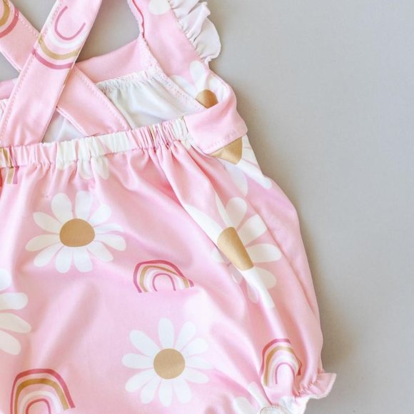 Mila & Rose You Are My Sunshine Ruffle Strappy Romper - Picture 2 of 4